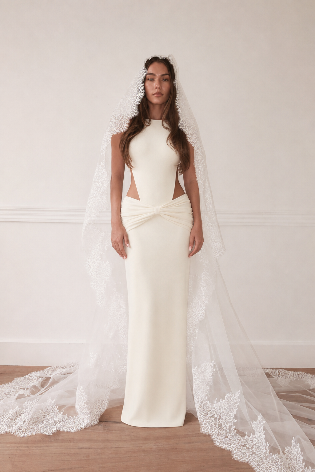 Claire — Floral Lace Wedding Veil