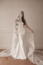 Claire — Floral Lace Wedding Veil