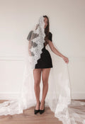 Claire — Floral Lace Wedding Veil