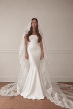 Claire — Floral Lace Wedding Veil