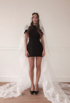 Claire — Floral Lace Wedding Veil