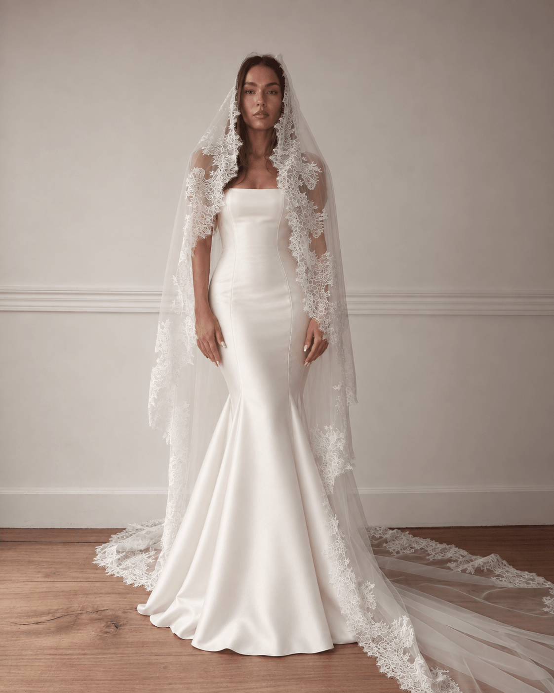Louise — Romantic Floral Lace Veil