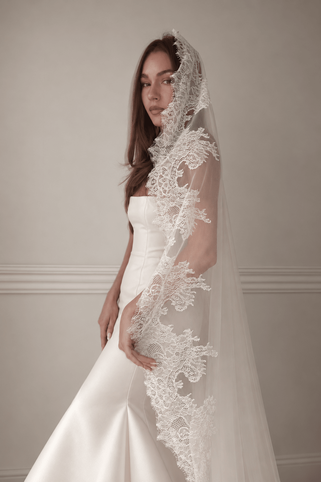 Louise — Romantic Floral Lace Veil