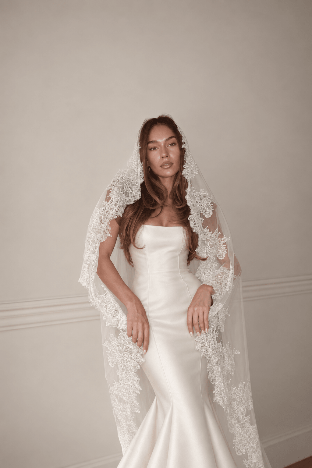Louise — Romantic Floral Lace Veil