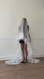 Claire — Floral Lace Wedding Veil