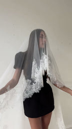 Louise — Romantic Floral Lace Veil